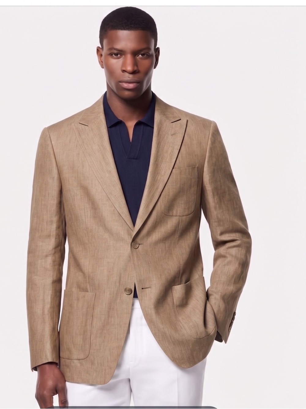 BCBG Tan Linen Sport Coat